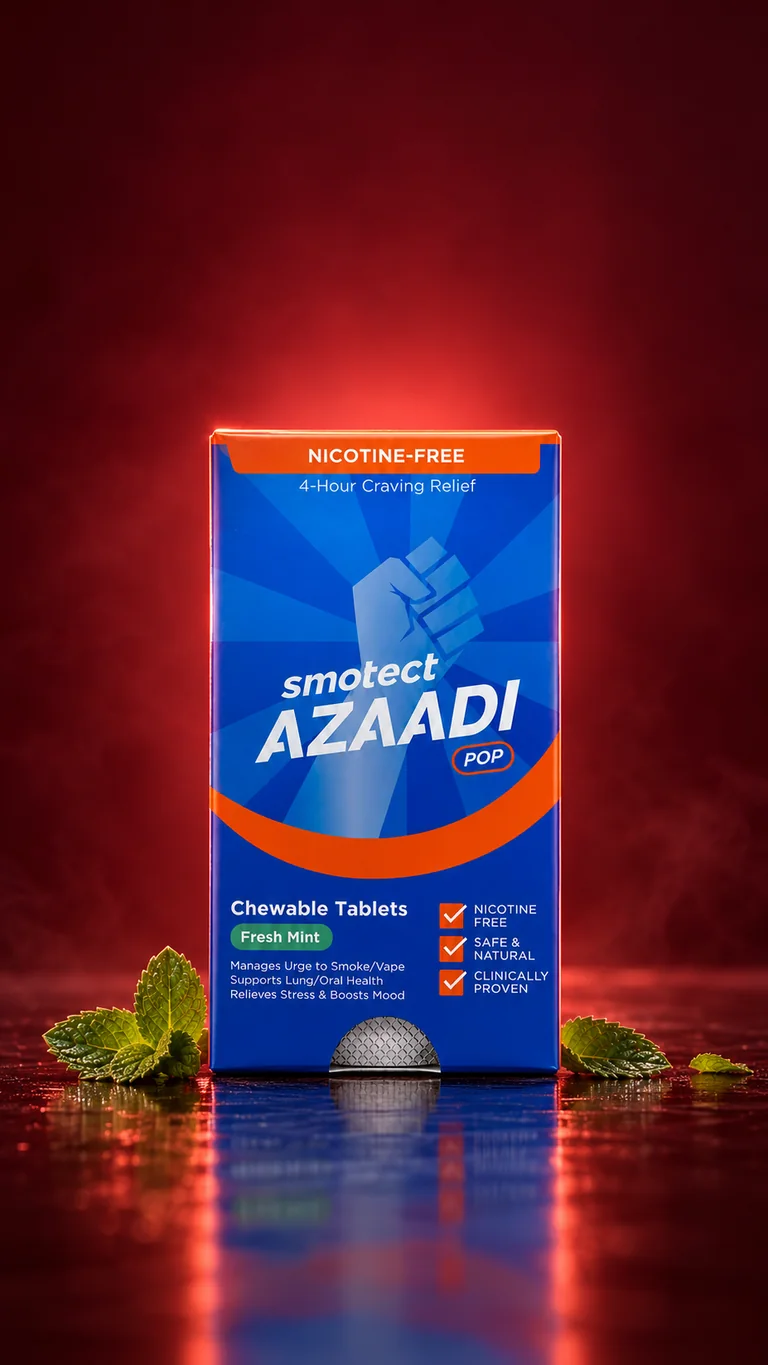 Smotect Azaadi Pop pack in a dark red studio scene
